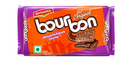 BRITANNIA BOURBON CREAM COOKIES 196GM